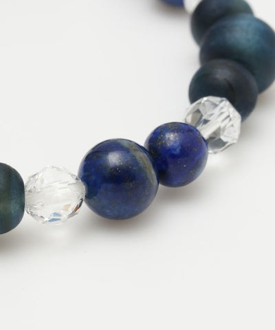 AIZOME Indigo Dyed Cypress x Lapis Lazuli Bracelet