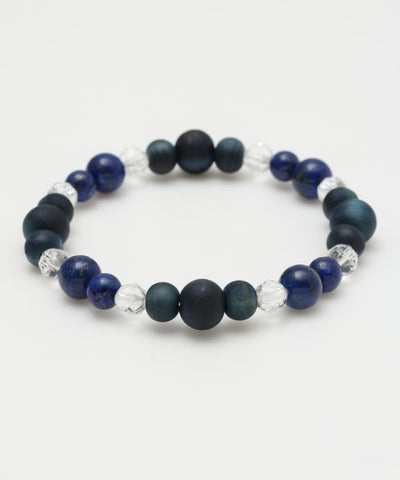 AIZOME Indigo Dyed Cypress x Lapis Lazuli Bracelet