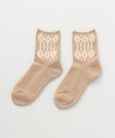 Geometric Pattern Socks 23-25cm