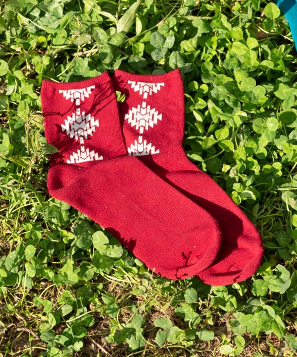 Geometric Pattern Socks 25-28cm