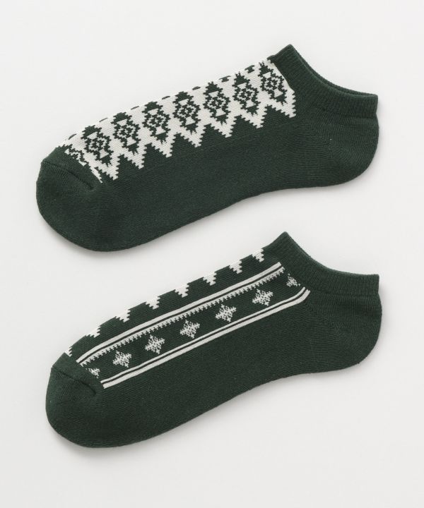 Geometric Pattern Ankle Socks 25-28cm