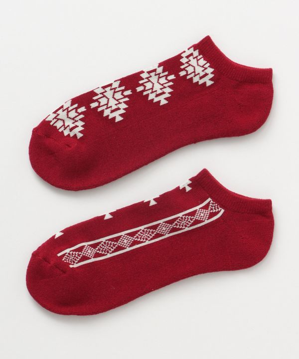 Geometric Pattern Ankle Socks 25-28cm