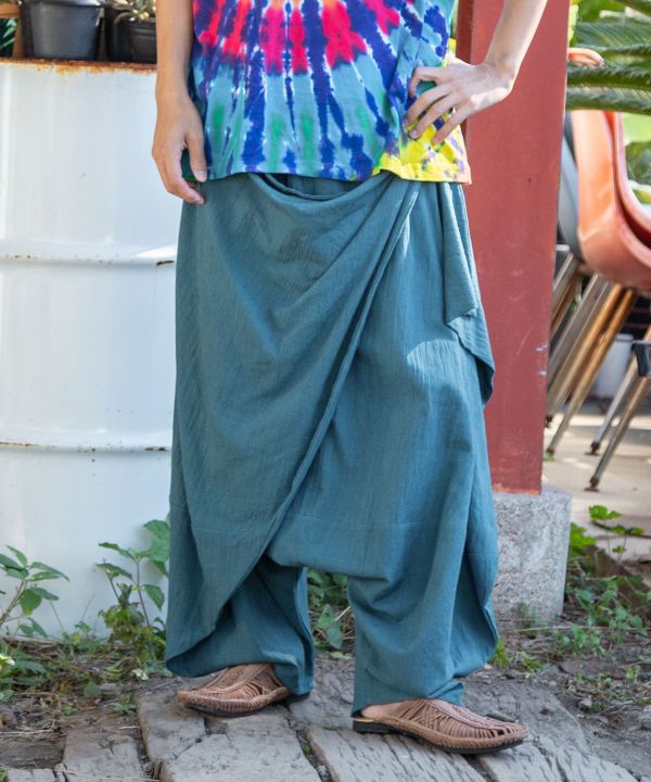 Layered Wrap Harem Pants