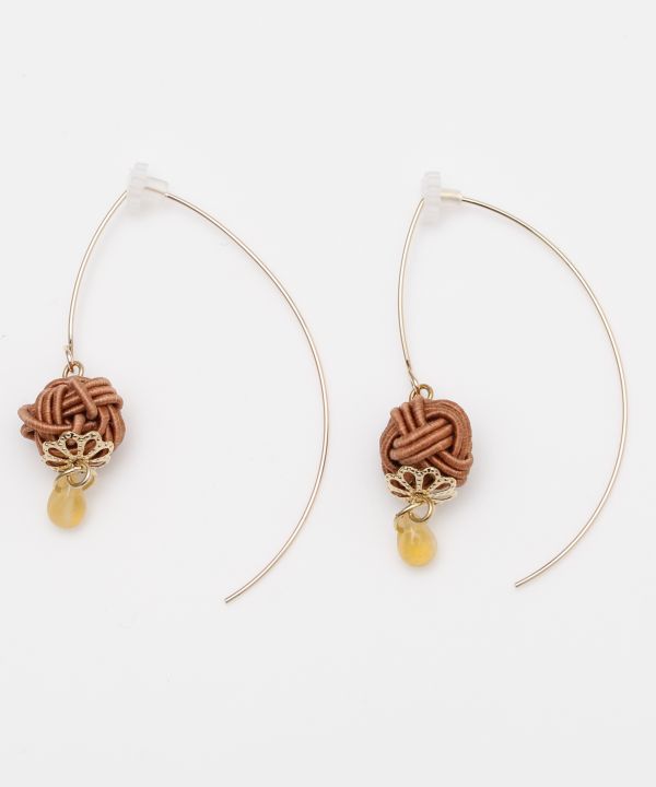 MIZUHIKI AWAJI Knot Ball Earrings