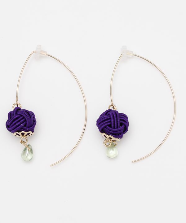 MIZUHIKI AWAJI Knot Ball Earrings