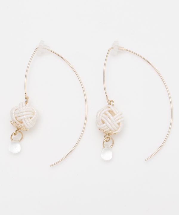 MIZUHIKI AWAJI Knot Ball Earrings