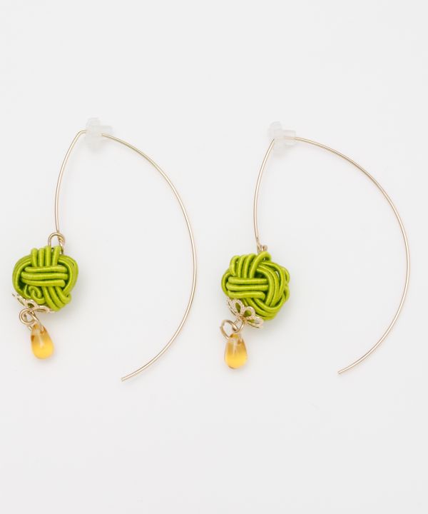 MIZUHIKI AWAJI Knot Ball Earrings