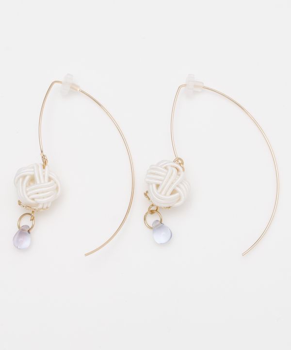 MIZUHIKI AWAJI Knot Ball Earrings