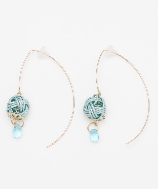 MIZUHIKI AWAJI Knot Ball Earrings