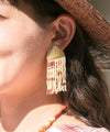 Boucle d'oreille perlée de couleur turque (1pc)