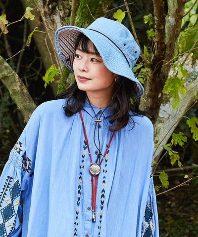 Concho Loop Tie Necklace Necklaces by AMINA - Ametsuchi