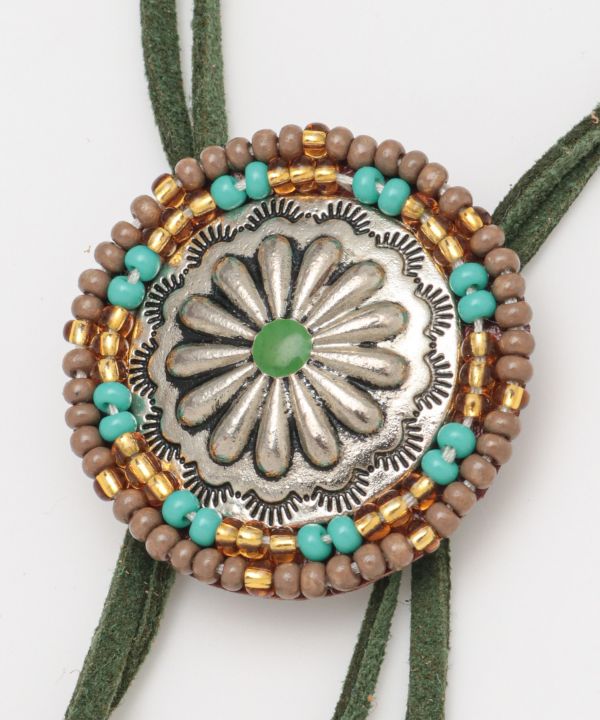 Concho Loop Tie Necklace Necklaces by AMINA - Ametsuchi