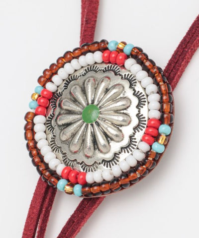 Concho Loop Tie Necklace Necklaces by AMINA - Ametsuchi