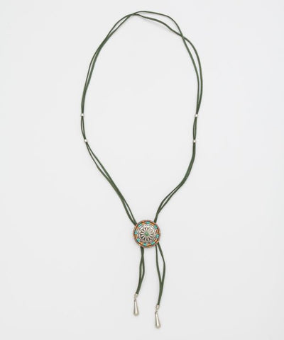 Concho Loop Tie Necklace Necklaces by AMINA - Ametsuchi
