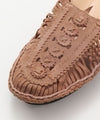 Flache Sandalen aus geflochtenem Leder --M