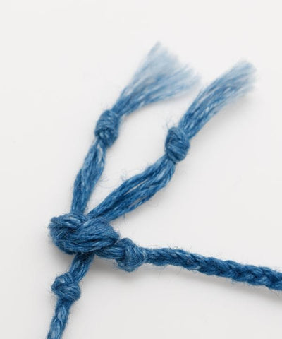 Indigo Dyed Braided Bracelet - Moonstone - Jun