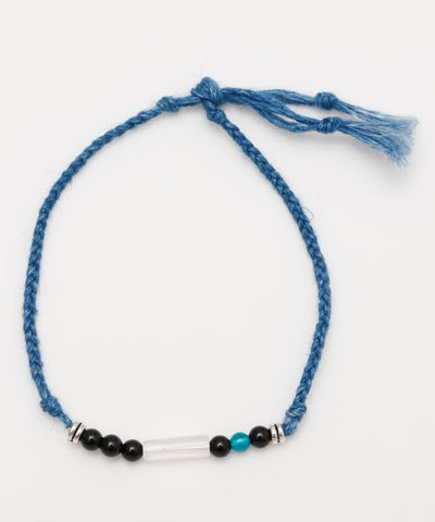 Indigo Dyed Braided Bracelet - Onyx - Aug