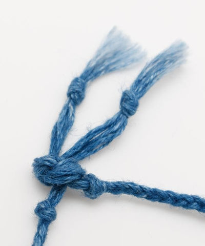 Indigo Dyed Braided Bracelet - Lapis Lazuli - Sep Bangles & Bracelets by 岩座 - Ametsuchi