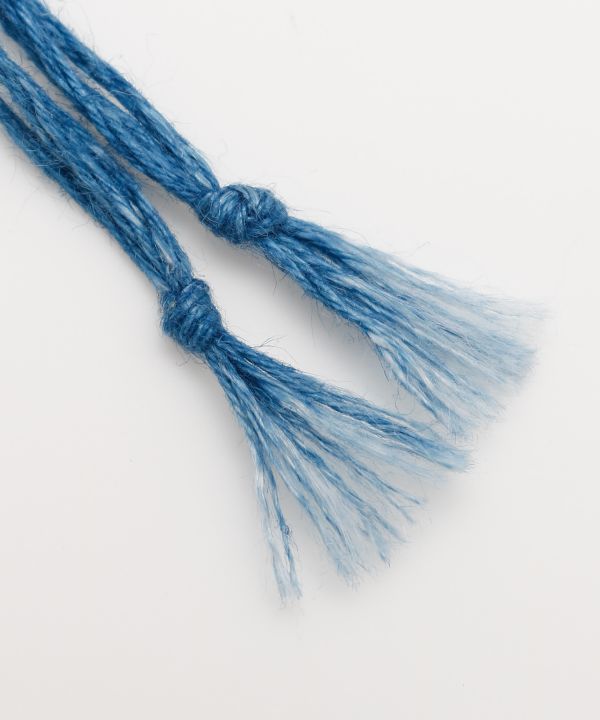 Indigo Dyed Braided Anklet - Garnet - Jan