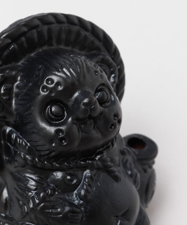 SHIGARAKI Ware Sitting TANUKI - Black