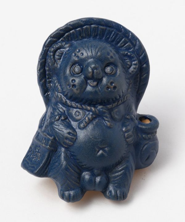 SHIGARAKI Ware Sitting TANUKI - Navy