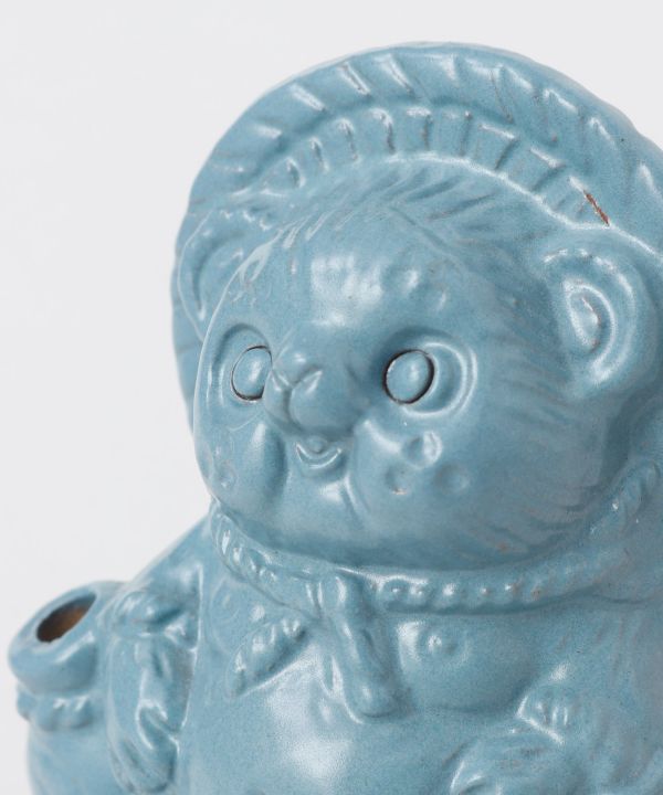 SHIGARAKI Ware Sitting TANUKI - Blue