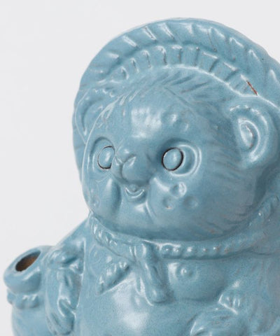 SHIGARAKI Ware Sitting TANUKI - Blue