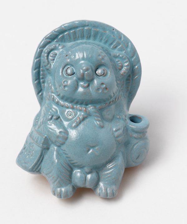 SHIGARAKI Ware Sitting TANUKI - Blue