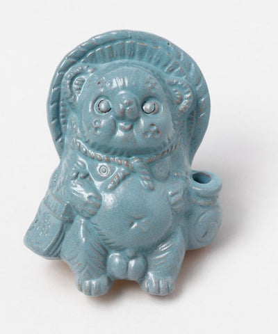 SHIGARAKI Ware Sitting TANUKI - Blue