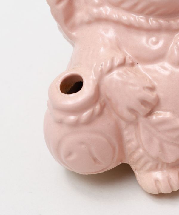 SHIGARAKI Ware Sitting TANUKI - Pink Home Decor by Kaya - Ametsuchi