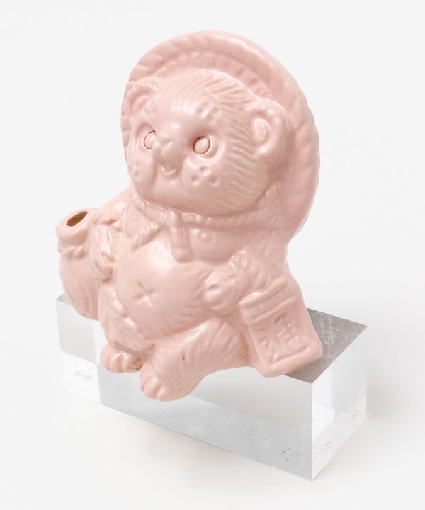 SHIGARAKI Ware Sitting TANUKI - Pink Home Decor by Kaya - Ametsuchi