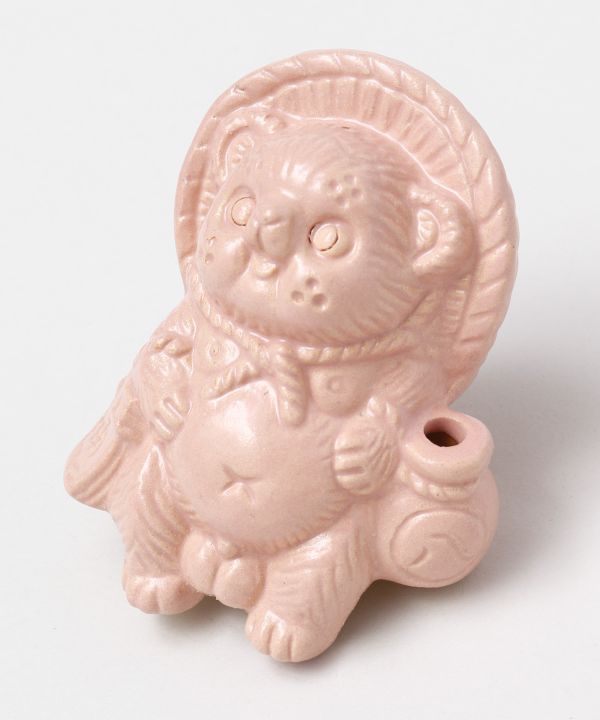 SHIGARAKI Ware Sitting TANUKI - Pink Home Decor by Kaya - Ametsuchi