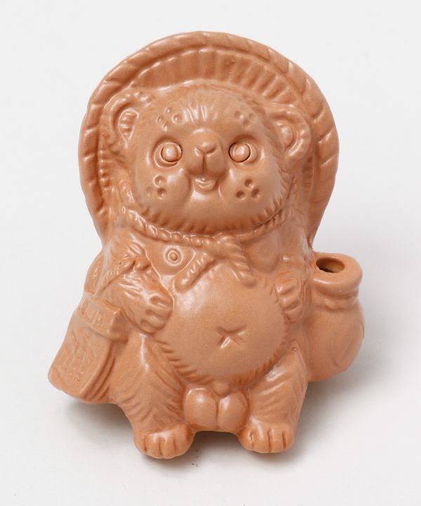 SHIGARAKI Ware Sitting TANUKI - Yellow