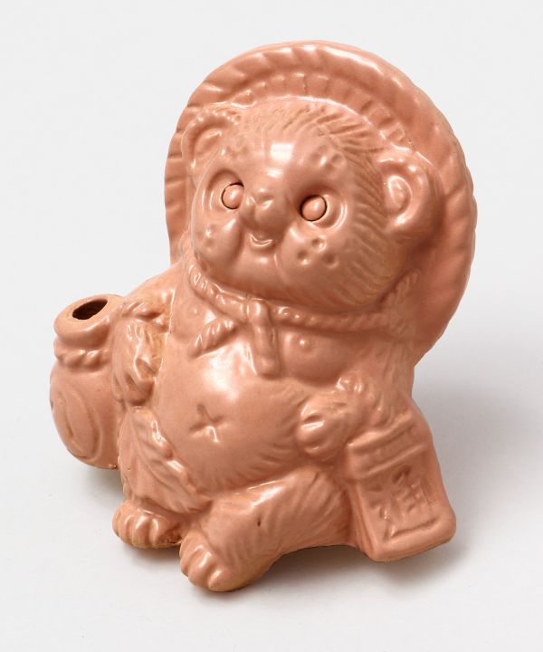 SHIGARAKI Ware Sitting TANUKI - Yellow