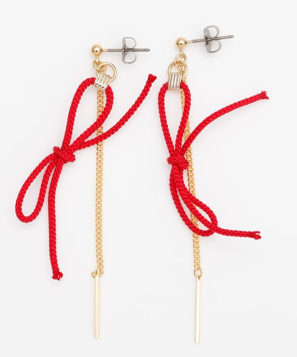 ENISHI - Magical Red Knot Earrings