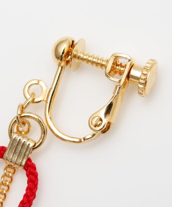 ENISHI - Magical Red Knot Clip Earrings