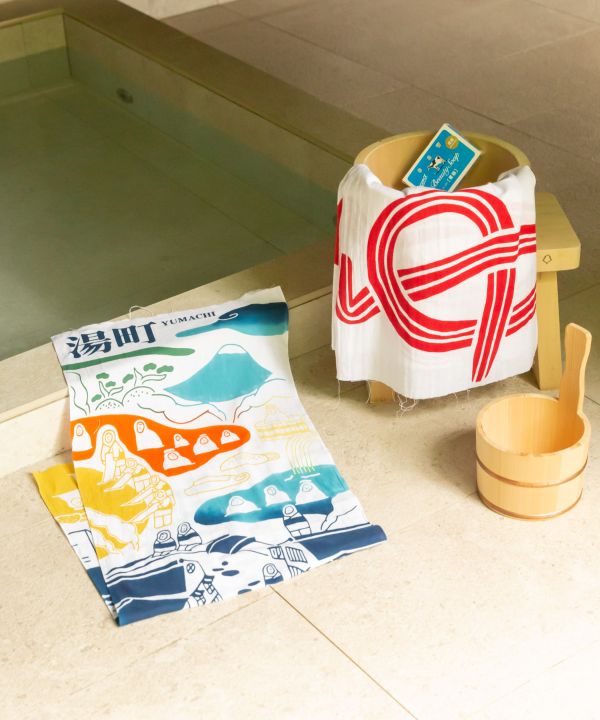 Tenugui Towel -Hot Spring Town