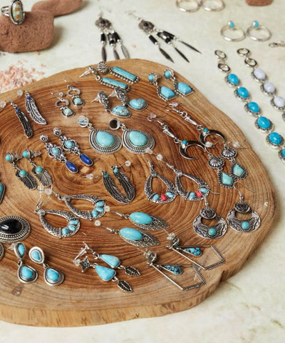 Navajo Moon Earrings