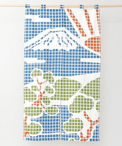 Mosaic Mt Fuji Noren Curtain