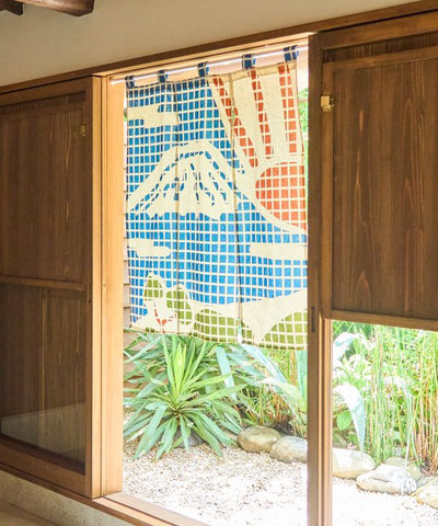 Mosaic Mt Fuji Mid Noren Curtain