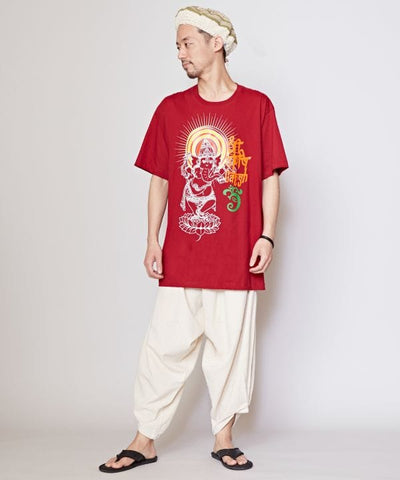 T-Shirt mit Ganesha-Print