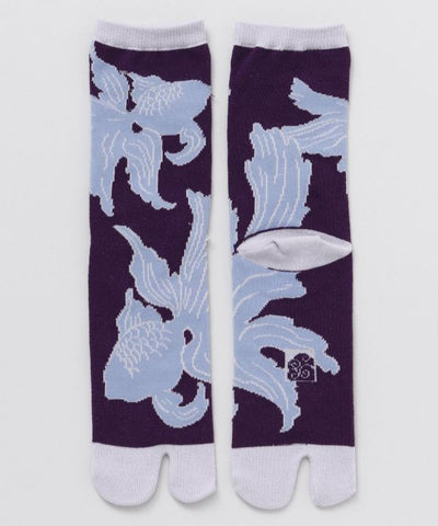 TABI Socks 23-25cm - LT Purple Goldfish
