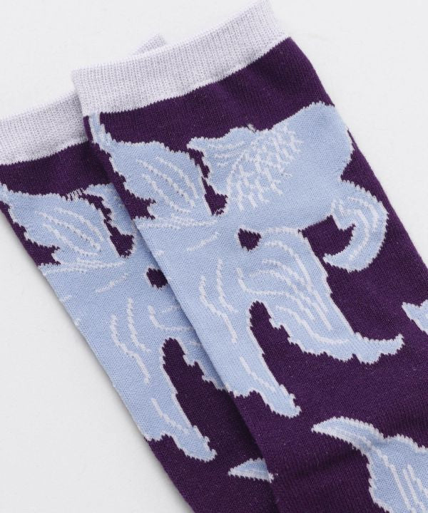 TABI Socks 23-25cm - LT Purple Goldfish