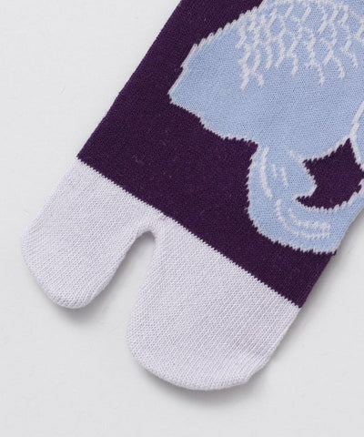 TABI Socks 23-25cm - LT Purple Goldfish