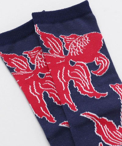 TABI Socks 23-25cm - Red Goldfish Socks by Kaya - Ametsuchi
