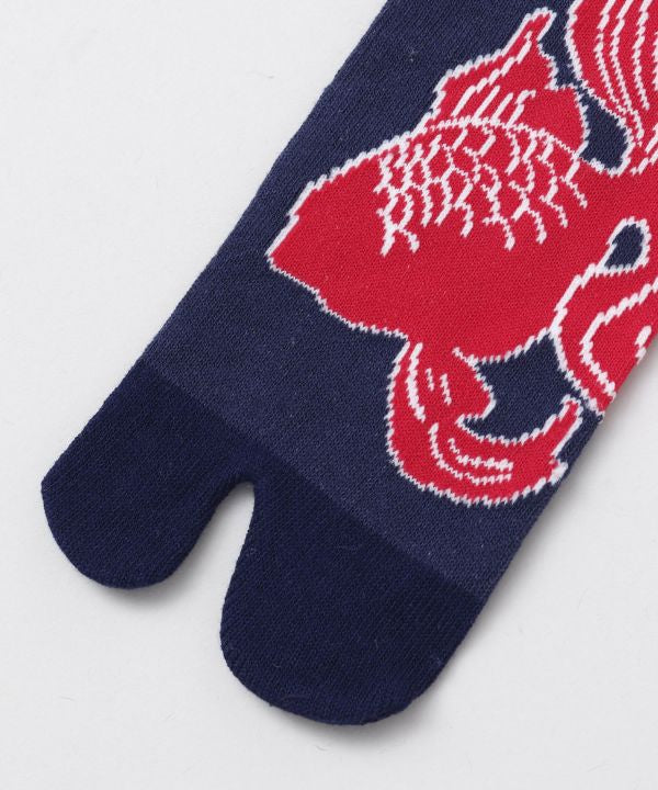 TABI Socks 23-25cm - Red Goldfish Socks by Kaya - Ametsuchi