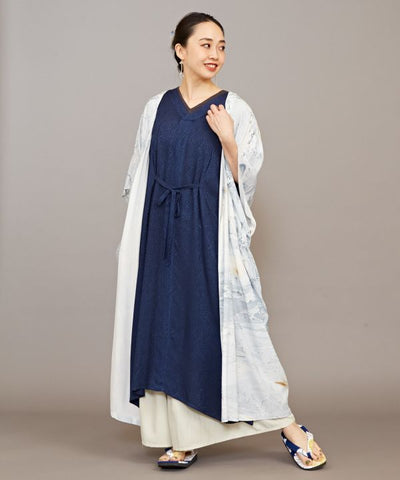 SUMINAGASHI - Kimono Teinté Marbre