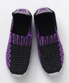 Geflochtene Slip-on-Schuhe im Colorblock-Stil