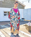 Kimono de protección solar con estampado oriental