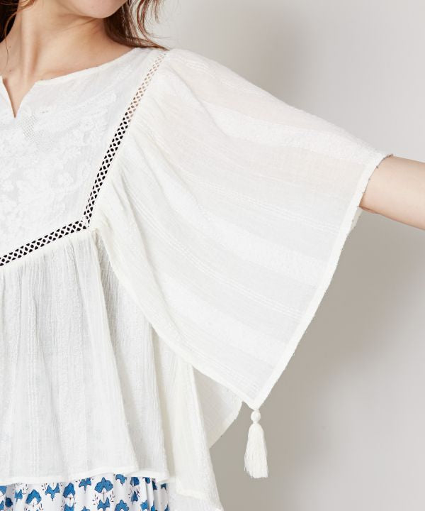 madewell pom pom butterfly top